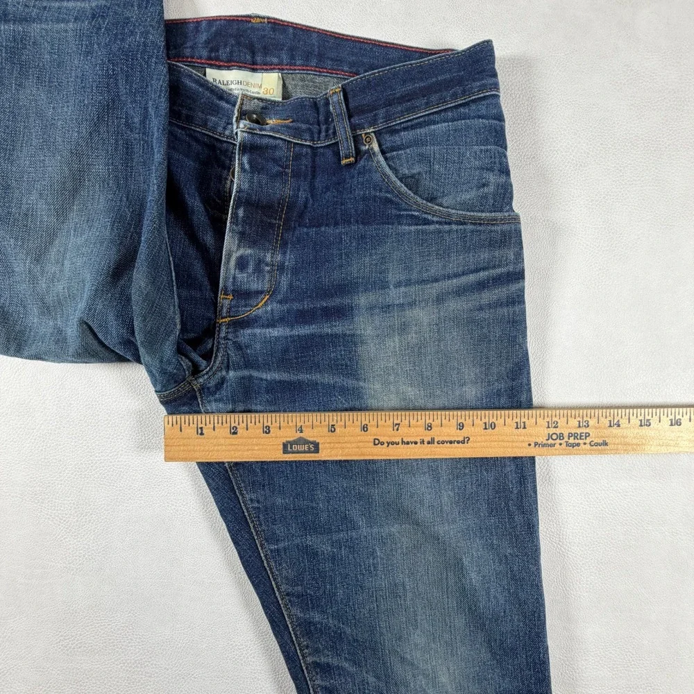 Raleigh Denim Jones White Oak Cone Denim Selvedge Jeans Mens 30x34 Medium Wash